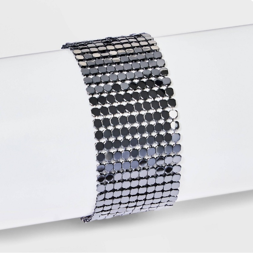 A New Day Black Mesh Wrap Bracelet 5$